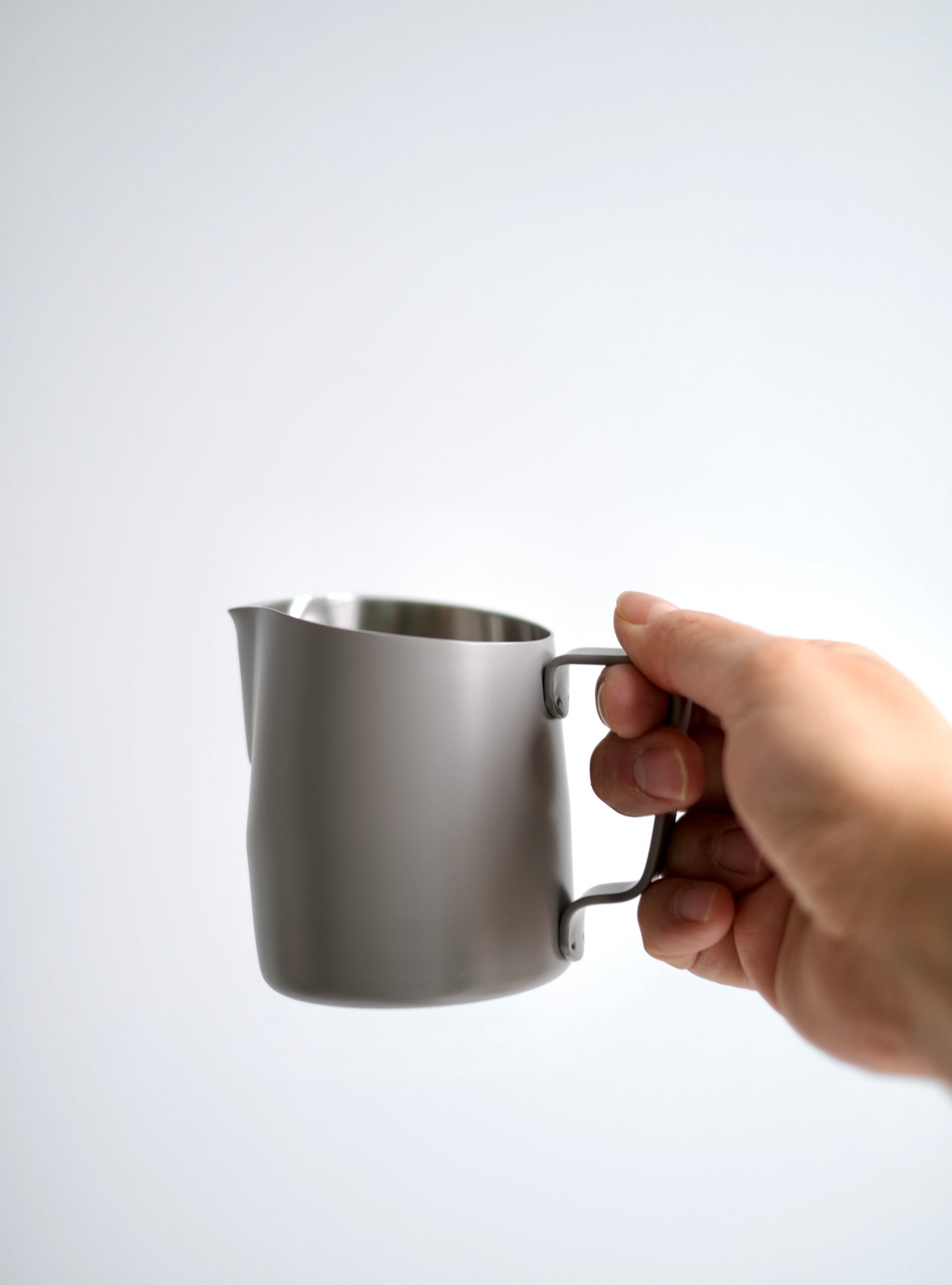 WPM 10OZ CINDER MATT GREY MILK PITCHER (ROUND SPOUT)