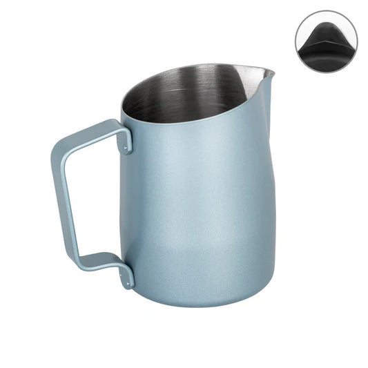 WPM 15OZ SILVER BLUE MILK PITCHER (ROUND SPOUT)