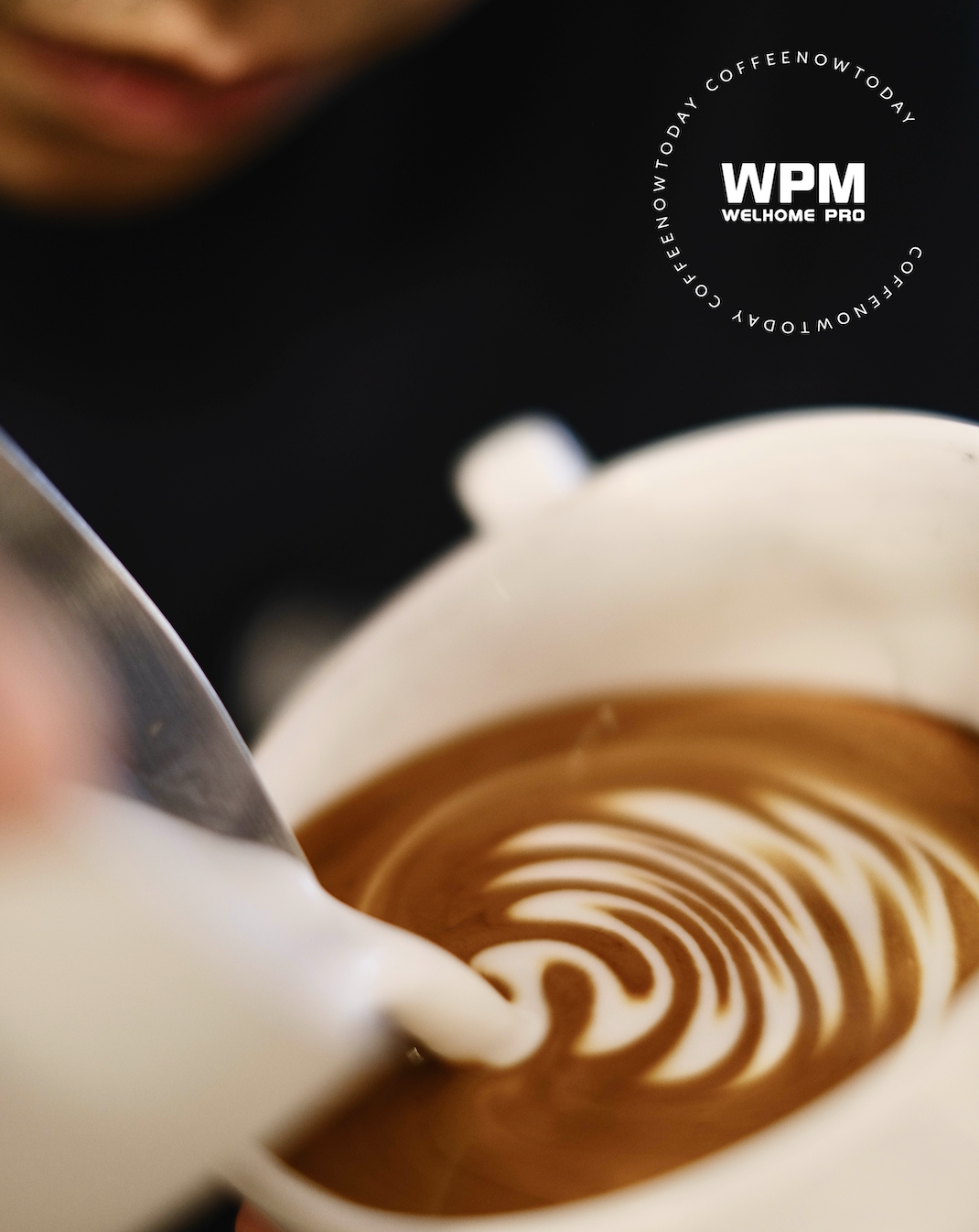 COFFEE NOW x WPM 15OZ NON-SLIP HANDLELESS COCONUT WHITE MILK PITCHER
