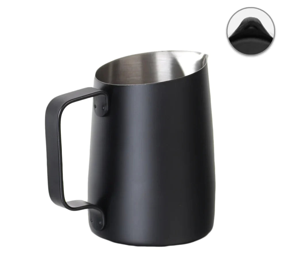 WPM 15OZ MATT BLACK MILK PITCHER (ROUND SPOUT)