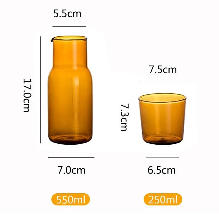 Bedside Water Carafe and Glass Set