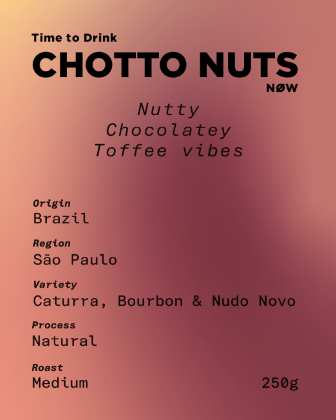 ESPRESSO BLEND - CHOTTO NUTS! ちょっとナッツ (ORGANIC)