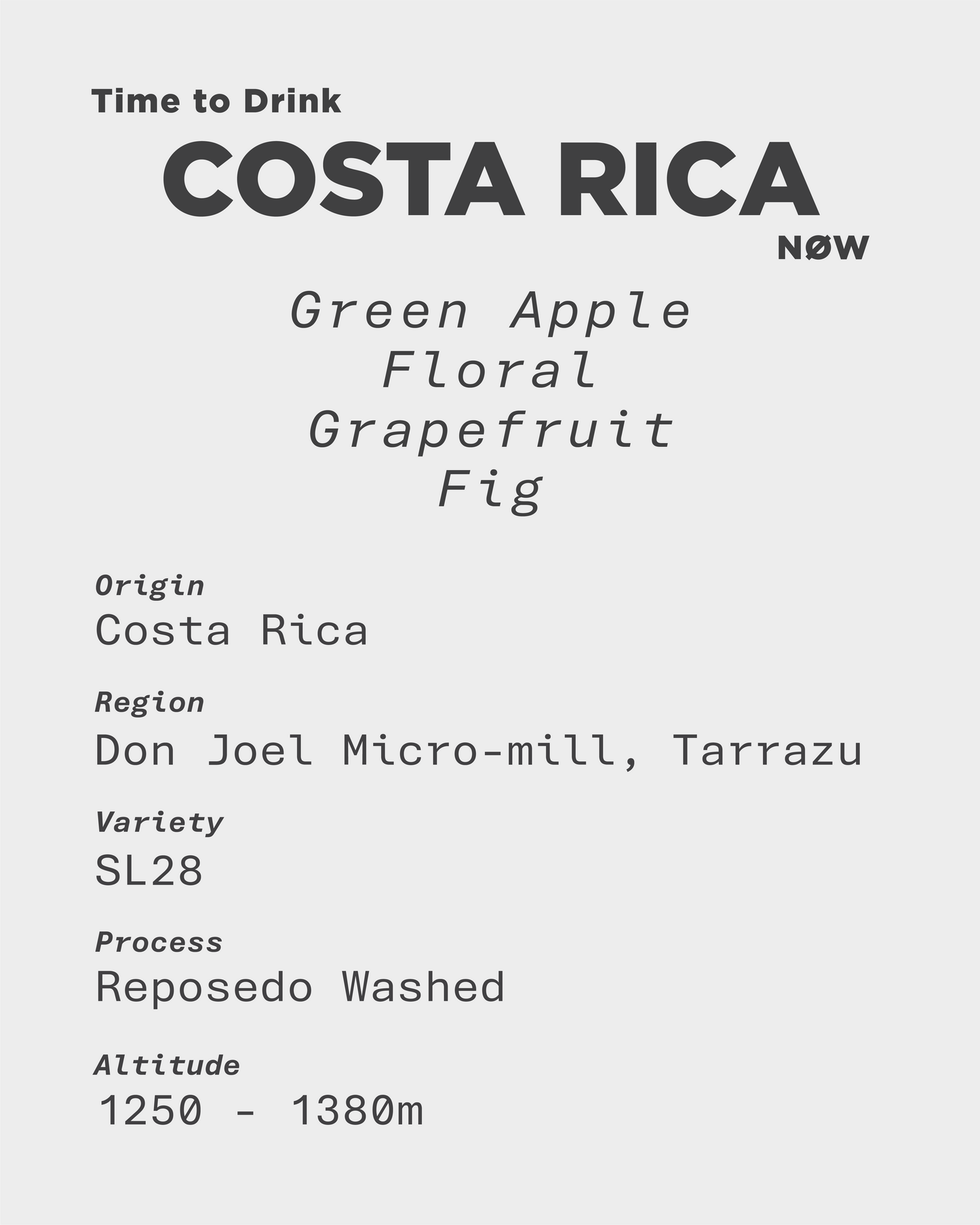 Costa Rica Don Joel Micromill SL28 Reposado Washed