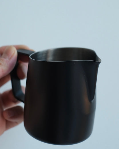 WPM 10OZ CINDER MATT BLACK MILK PITCHER (SHARP SPOUT)