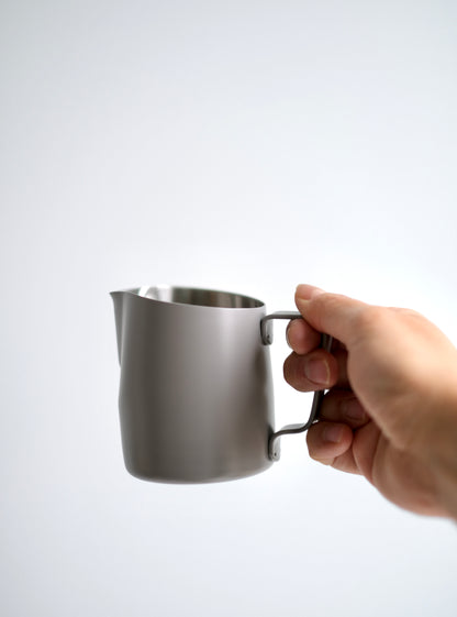 WPM 10OZ CINDER MATT GREY MILK PITCHER (ROUND SPOUT)