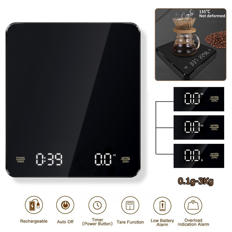 Coffee Electronic LED Scales [Good For Pour Over Espresso]