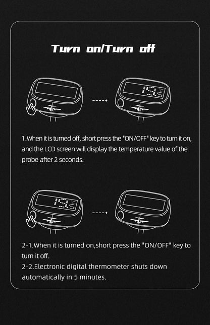 MHW-3BOMBER Instant Read Digital Thermometer Coffee Pot Food Thermometers for Cooking BBQ Camping Barista Kitchen Accessories