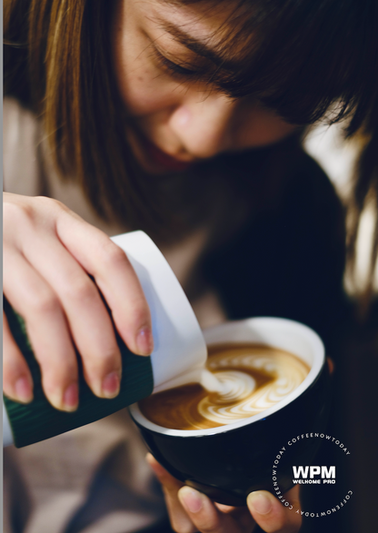 COFFEE NOW x WPM 15OZ NON-SLIP HANDLELESS COCONUT WHITE MILK PITCHER