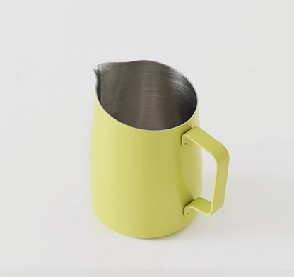 NEW: WPM 22OZ LIME YELLOW MILK PITCHER (ROUND SPOUT)