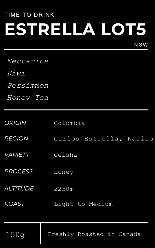 Colombia La Estrella Geisha Honey, Lot 5