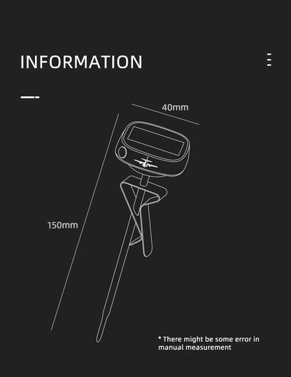 MHW-3BOMBER Instant Read Digital Thermometer Coffee Pot Food Thermometers for Cooking BBQ Camping Barista Kitchen Accessories
