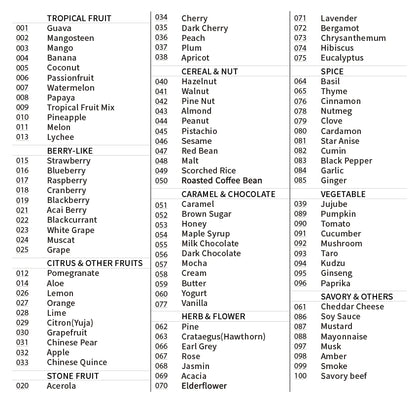SCENTONE COFFEE FLAVOR MAP T100