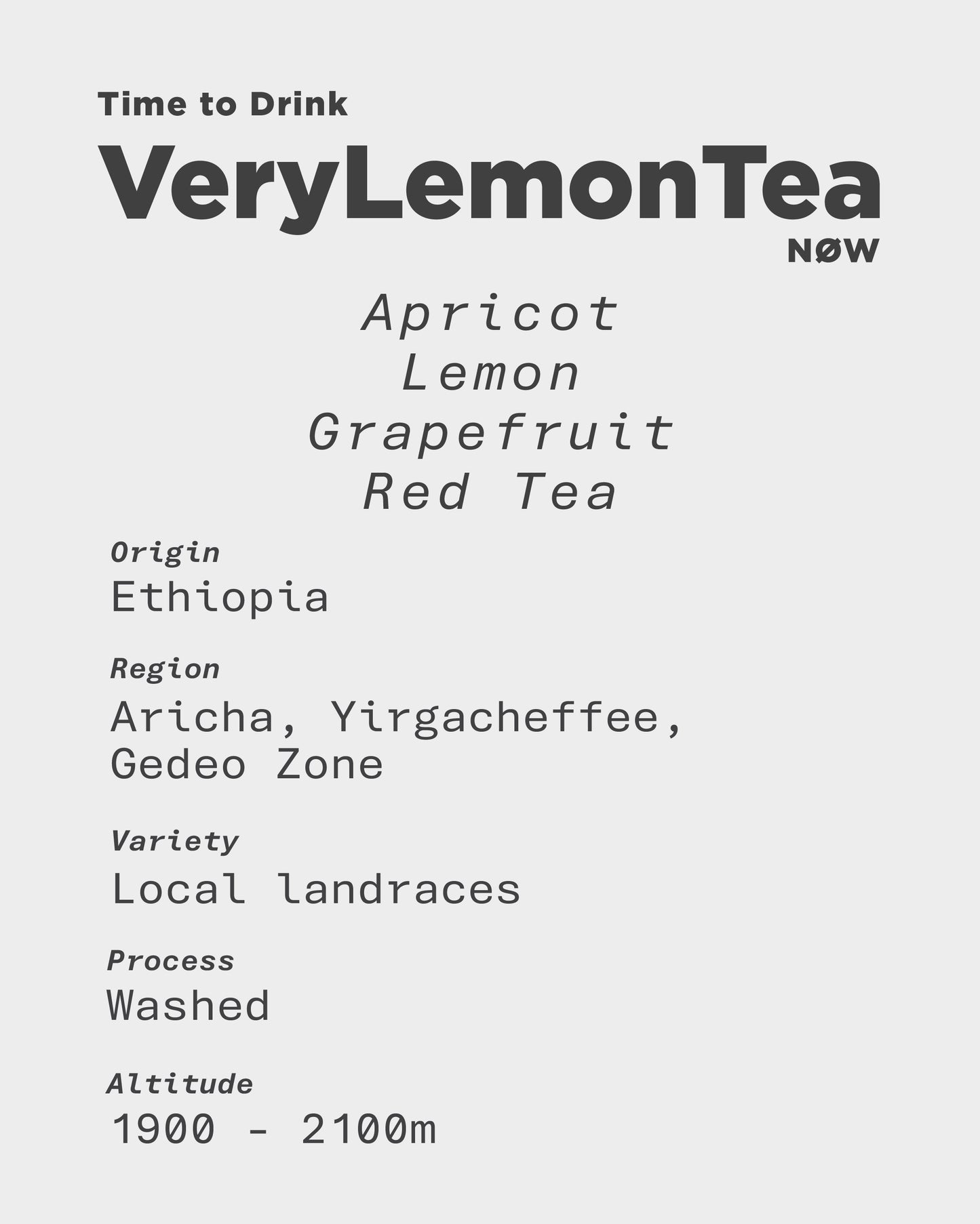 VLT - Ethiopia Yirgacheffe Aricha Washed