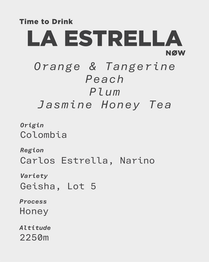 Colombia La Estrella Geisha Honey, Lot 5