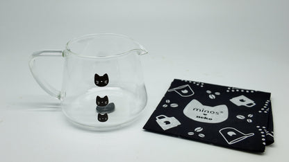 MINOS NEKO GLASS COFFEE SERVER WITH HANDKERCHIEF | 300ML